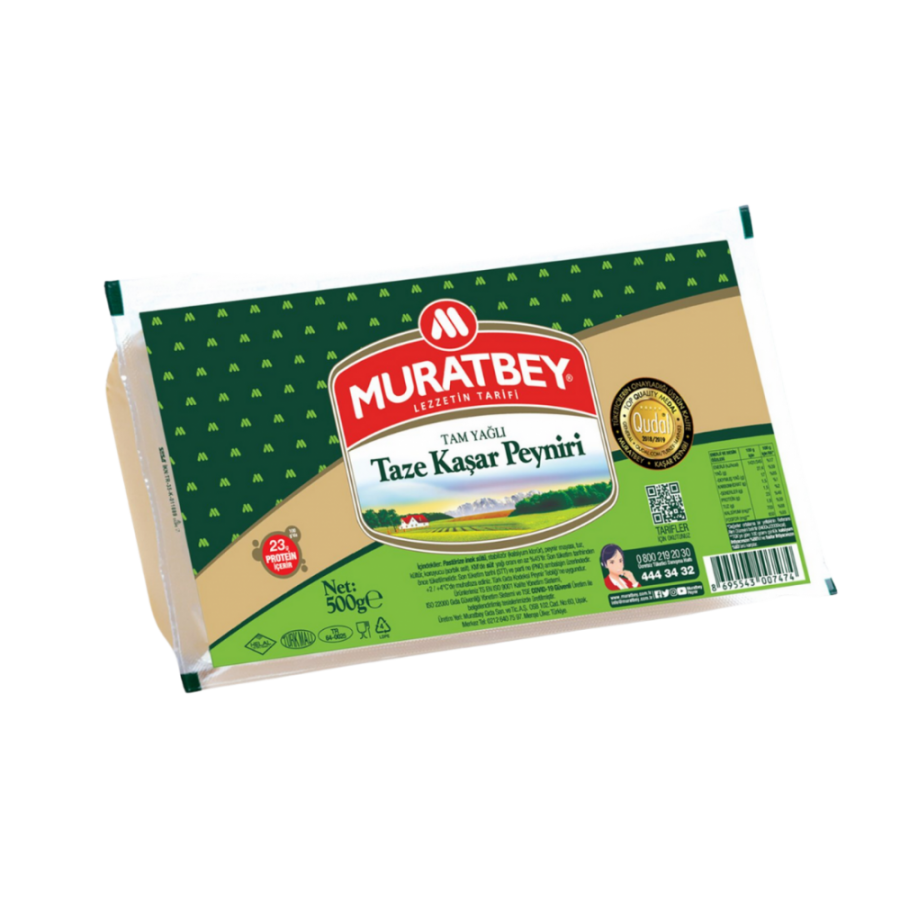 Muratbey Taze Kaşar Peynir 500 Gr Muratbey Taze Kaşar Peynir 500 Gr